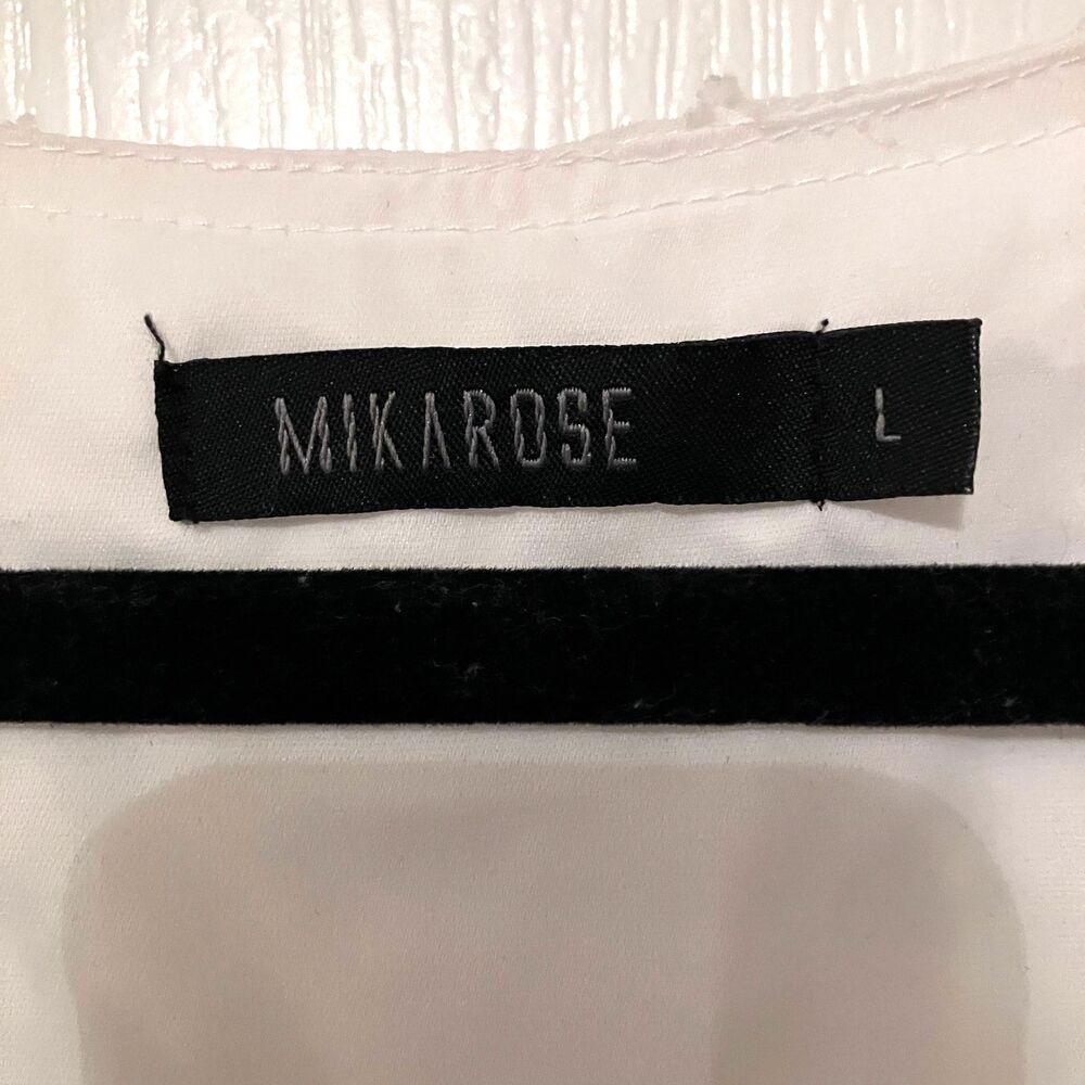 White Tiered Baby Doll Dress L Y2K Boho Romantic Whimsy - Picture 10 of 10